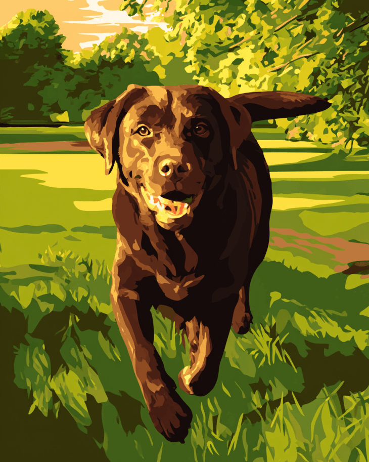 digital image of a chocolate labrador