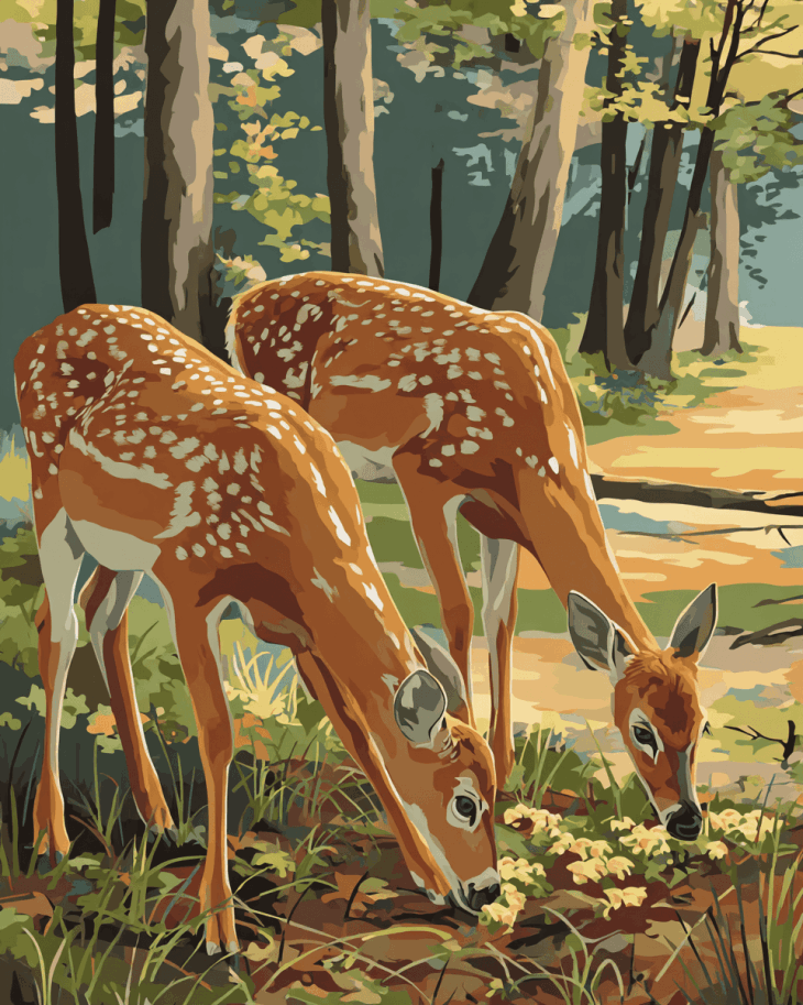 digital image of deers