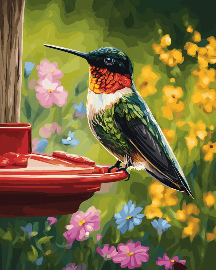 digital image of a hummingbird
