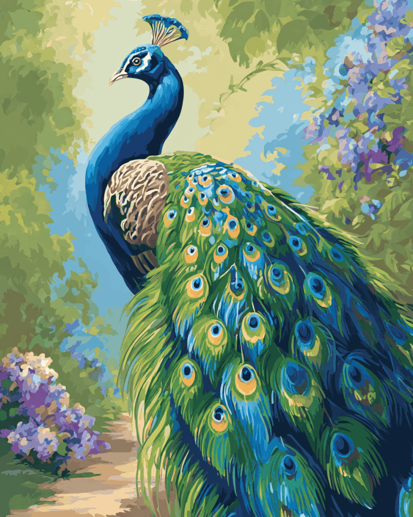 digital image of a peacock