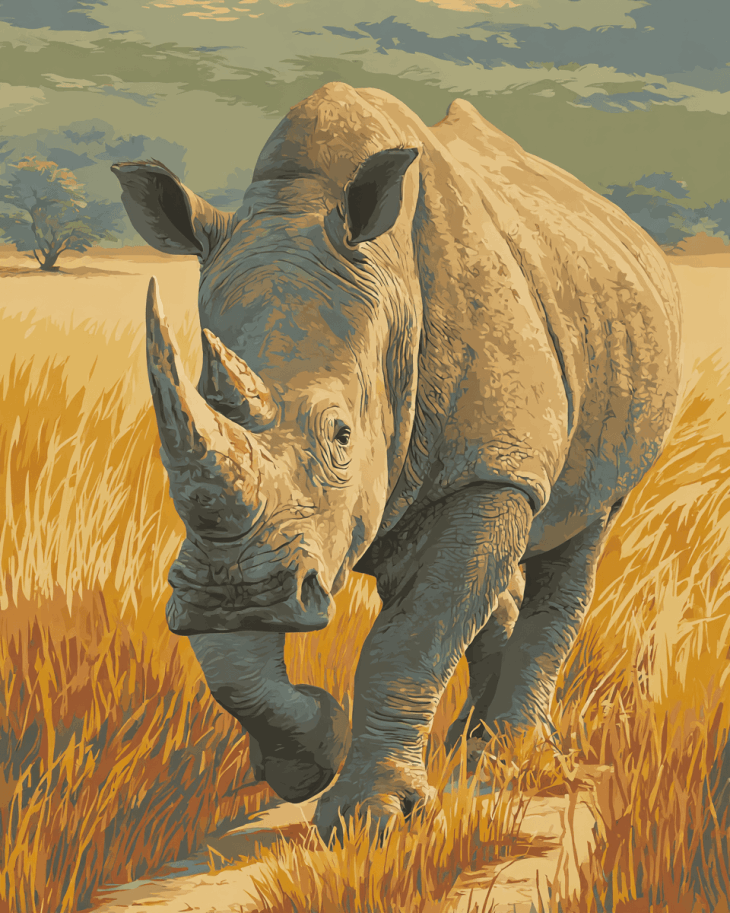 digital image of a rhino