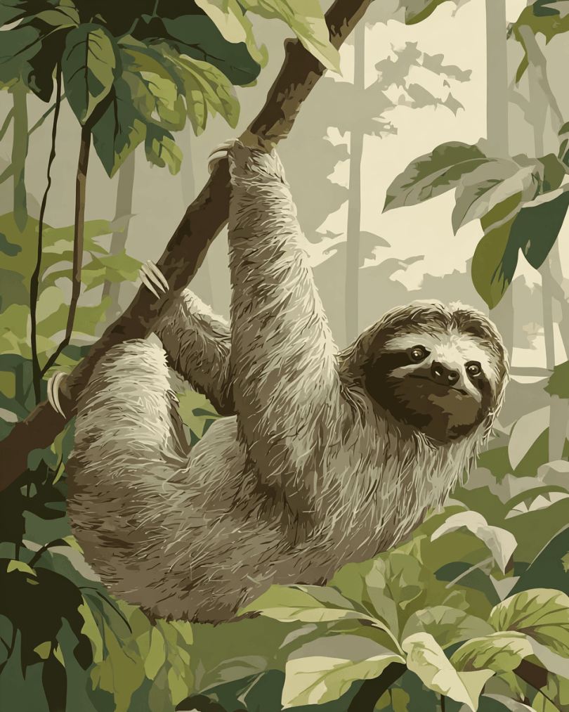 digital image of a sloth