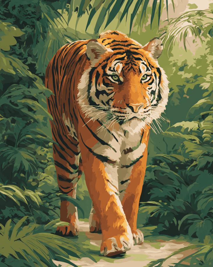 digital art of a tiger