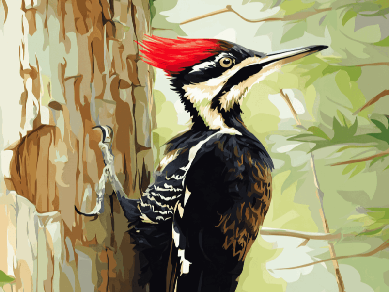 digital image of a woodpecker